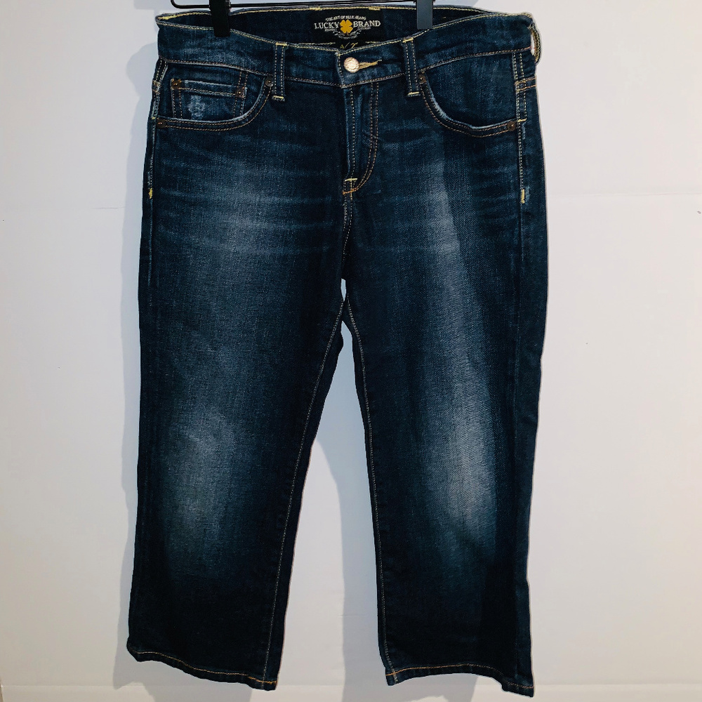 Lucky Brand Easy Rider Distressed Capri Jeans